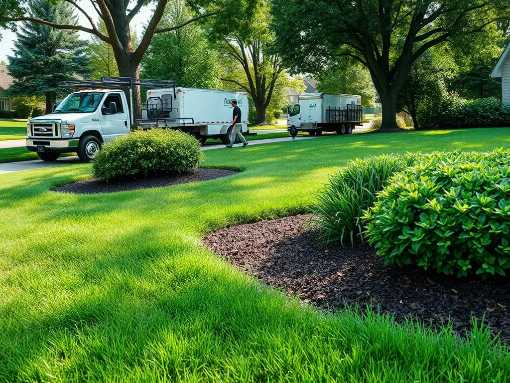 Solo operator running a lawn mowing business without a crm, checking his schedule on a phone from his truck