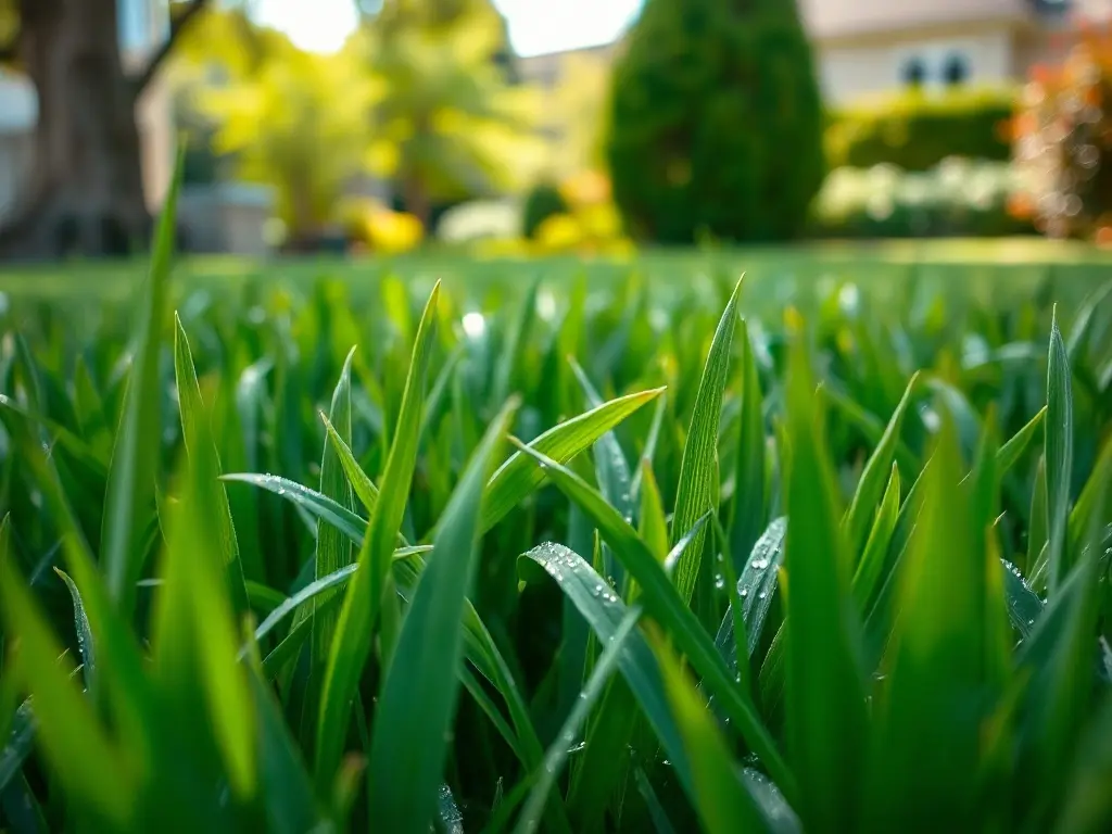 Worker aerating a lawn, one of the higher-margin add-on services for a lawn care business