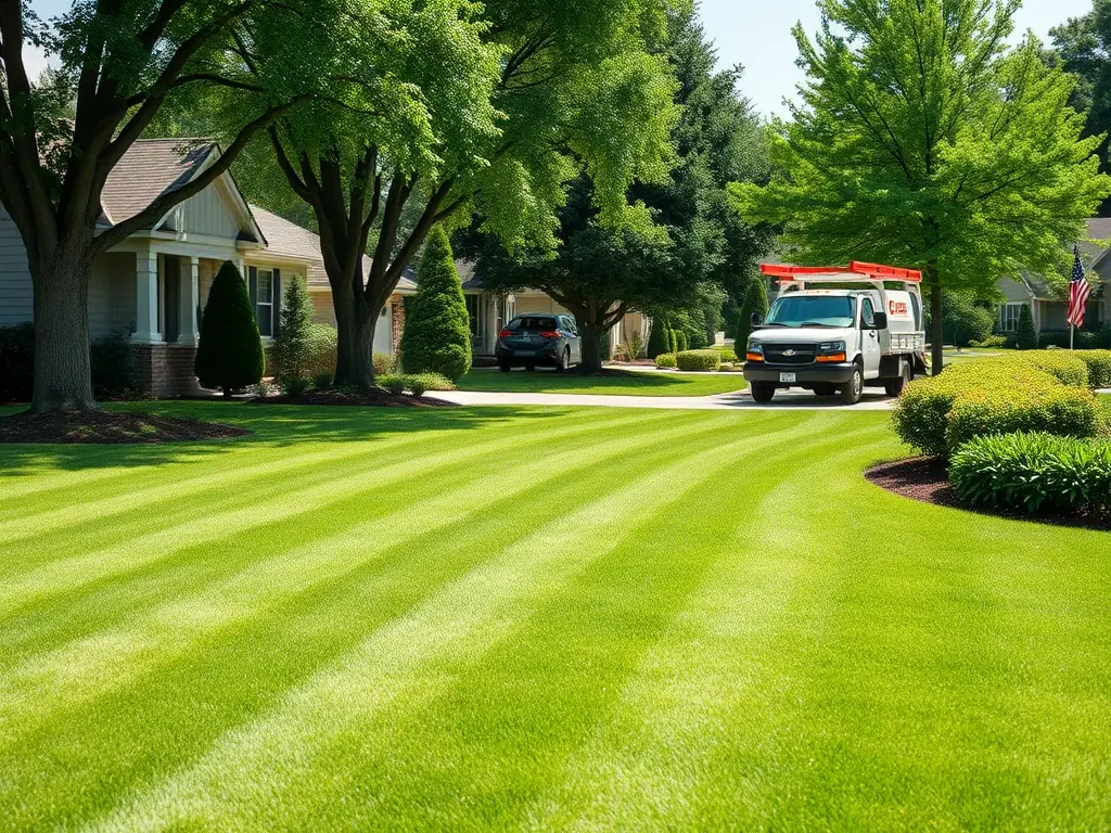Simple visible residential turf that is easy to price with a lawn care estimate calculator remotely