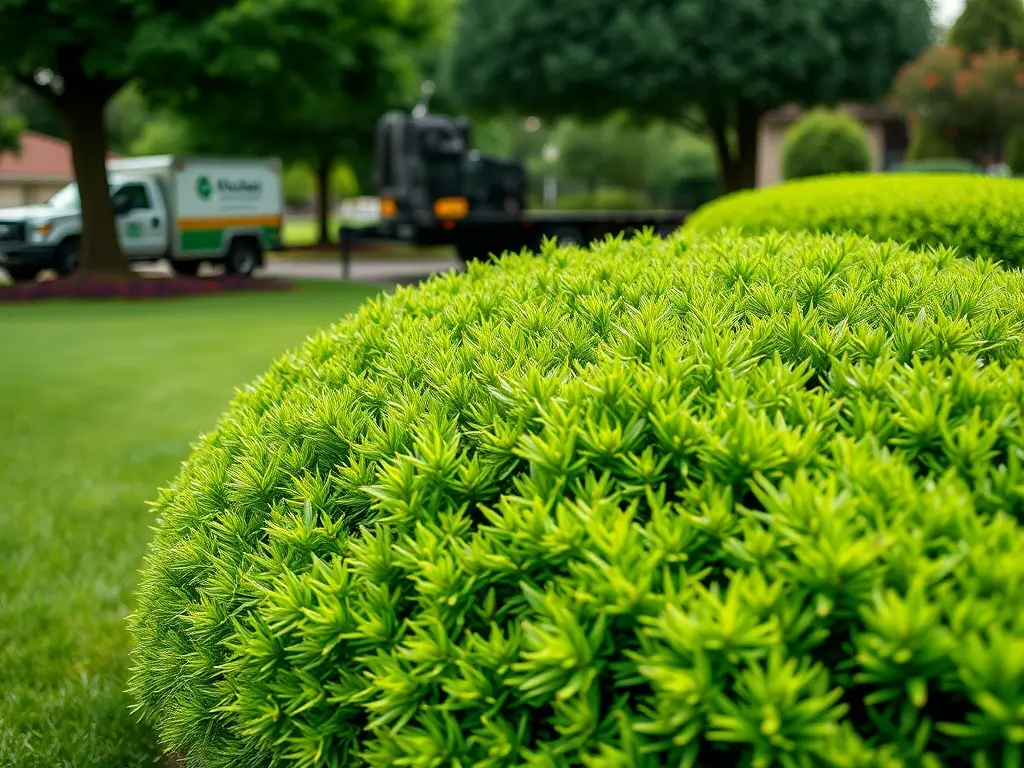 Operator sending a same-day quote from his truck to respond to lawn care leads faster