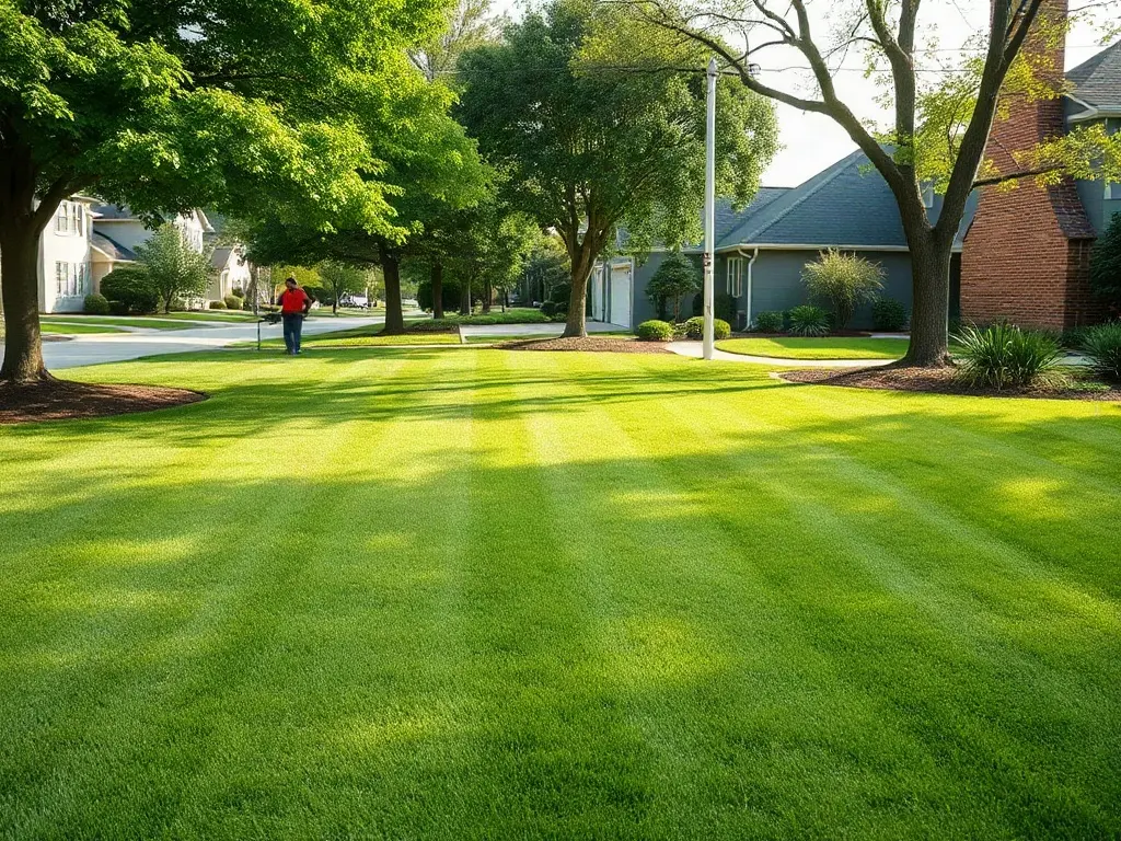 Lawn care operator planning a dense route on a tablet — where skill actually pays in a lawn care business