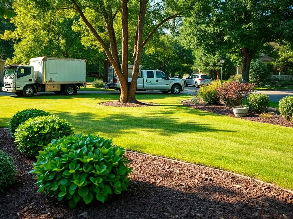 Operator edging a fence line, the trimming and detail work that raises the per-square-foot mowing rate