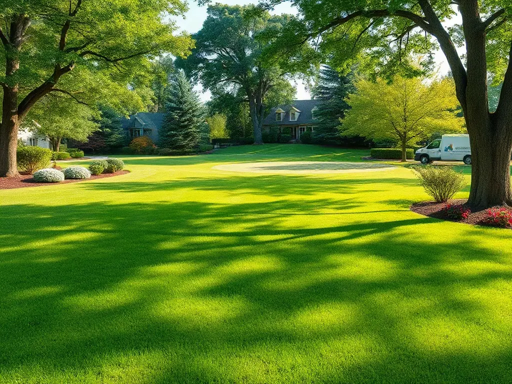 Lawn care pro reviewing his customer list at the curb, deciding which lawn care customers to fire