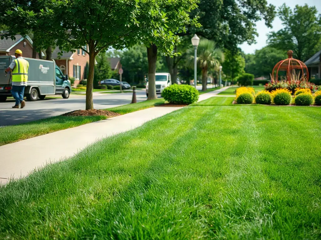 Aerial view of a Texas suburban neighborhood showing how average lawn size is smaller than total lot area